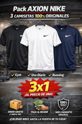 PACK 3 CAMISETAS DEPORTIVAS NIKE PREMIUM